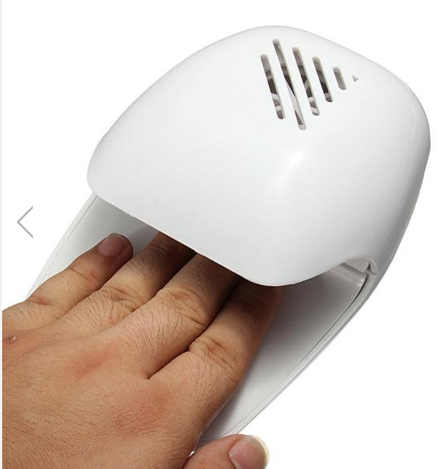 Portable White Nail Polish Curing Air Drying Fan