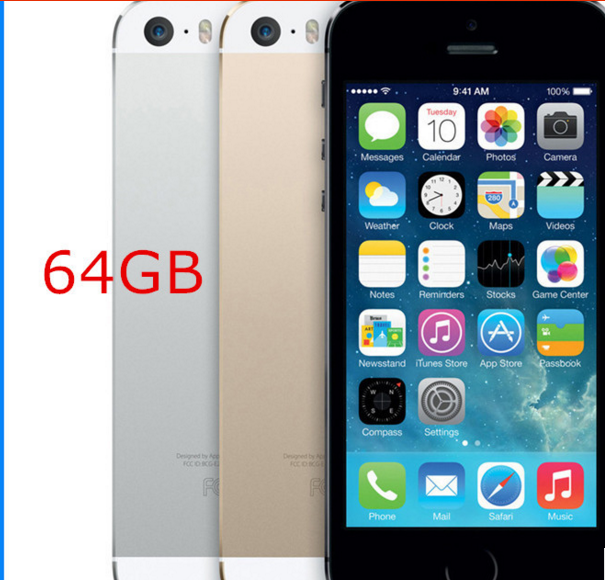 iPhone 5S 64GB Mobile phone Unlocked Original Dual-core 1G RAM 4.0 inches 8MP Camera WIFI GPS