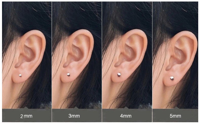 TripleClicks.com: Wholesale 925 Sterling Silver earrings bijoux 4 size 5mm