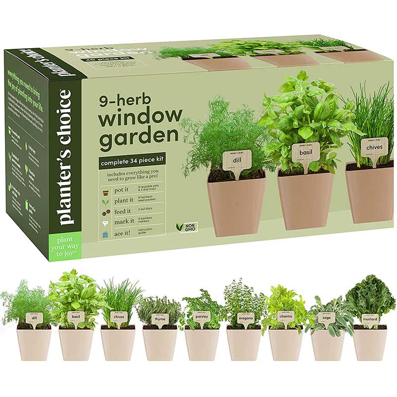 TripleClicks.com: 9 Herb Window Garden Growing Kit