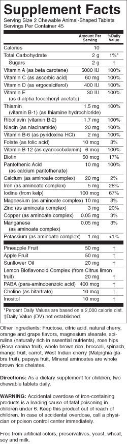 TripleClicks.com: CHILDRENS CHEWABLE VITAMINS SOURCE OF LIFE ANIMAL PARADE