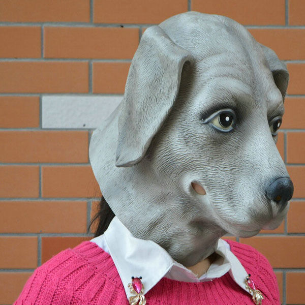 Dog Mask Halloween Adult Latex Costume Scary Face