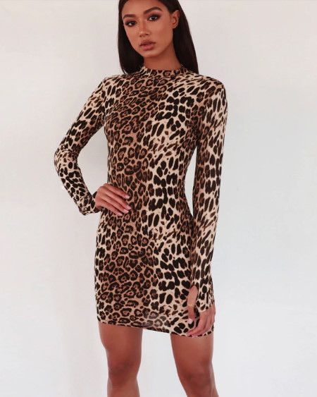 TripleClicks.com: Leopard rint mini dress